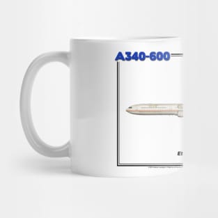 Airbus A340-600 - Etihad Airways (Art Print) Mug